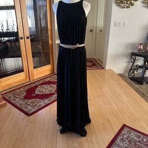 Bisou Bisou Black Maxi Halter Gown for Cocktail